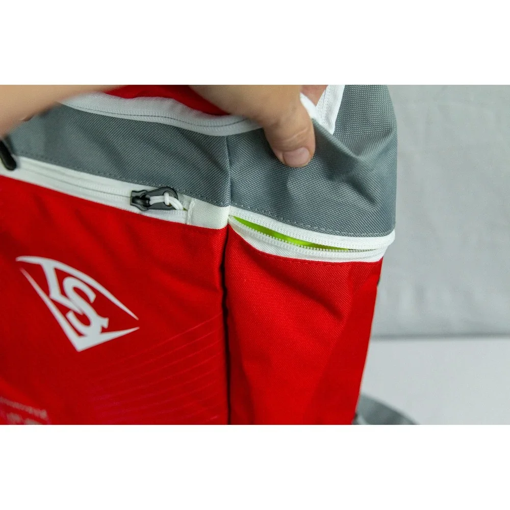 Louisville Slugger Powerized Stick Pack Baseball Softball Bat Bag Red Grey NEW
